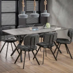 Emob Esstisch Alec 190x90 industriell - Beton