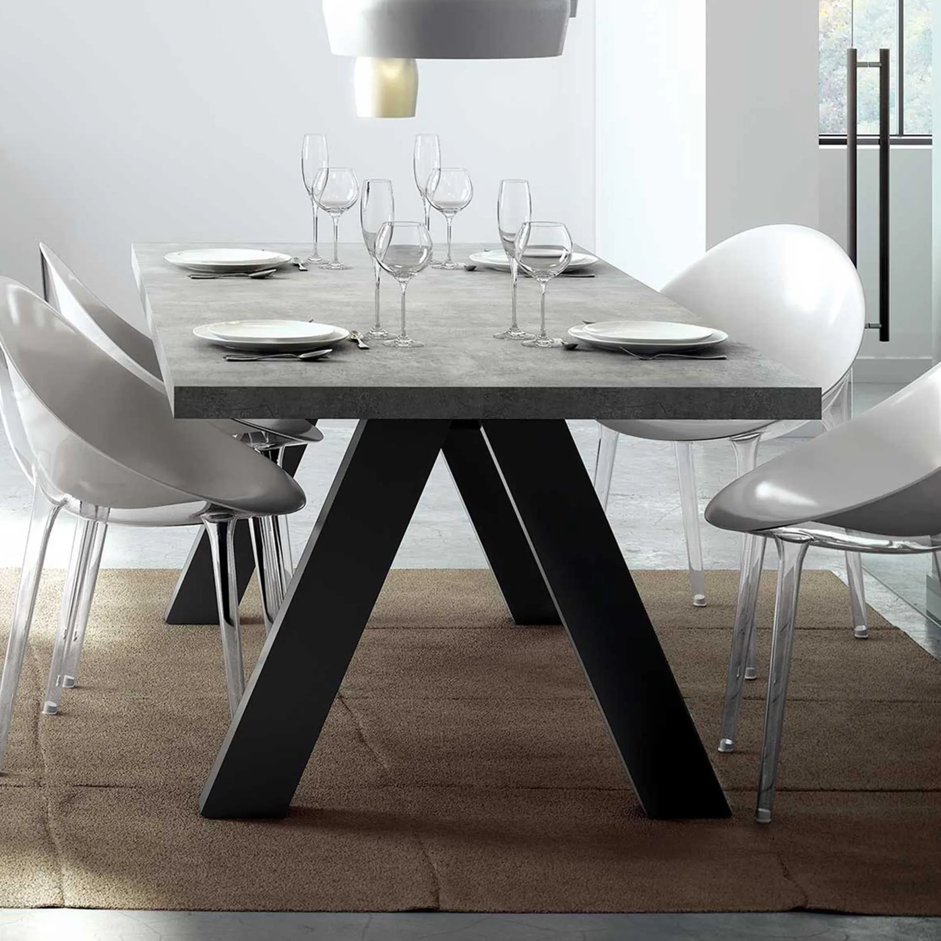 Temahome Esstisch Alex 200x100cm - Betonoptik