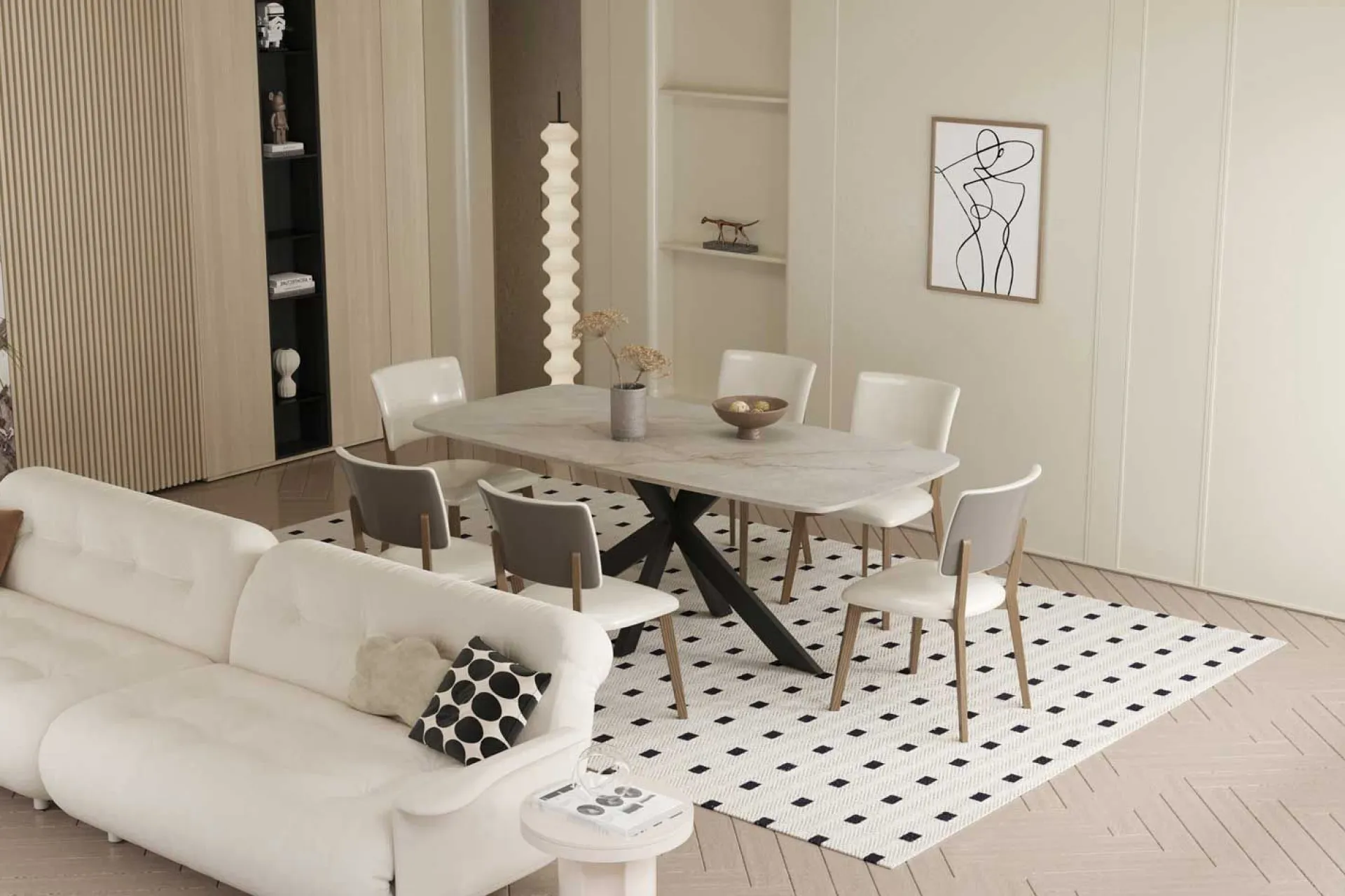 Rousseau Esstisch Apollo | 180 x 90 x 76 cm | Shakespeare Grau Design