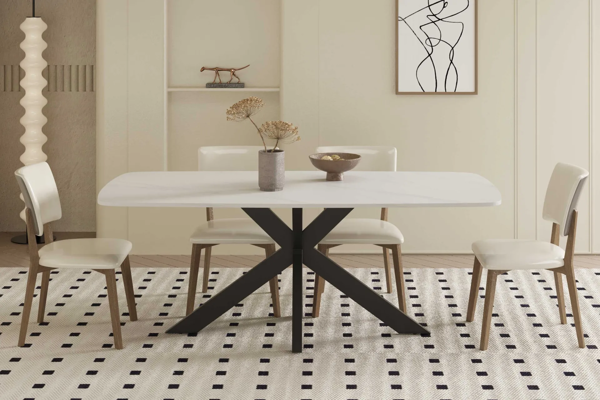 Rousseau Esstisch Apollo | 180 x 90 x 76 cm | Steinausführung