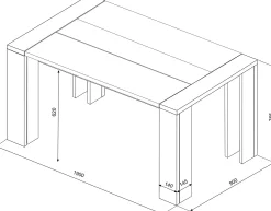 Trasman Esstisch Ares 90x190 - Eichendekor