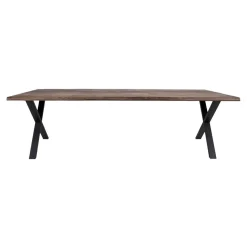 House Nordic Esstisch aus Eiche Natur mit gewellter Kante - 100x300x75 cm
