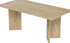 Emob Esstisch Linza - 100% MELAMINE - Honigeiche - 75 x 90 x 180 cm