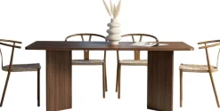 Emob Esstisch Linza - 100% MELAMINE - Walnuss - 75 x 90 x 180 cm