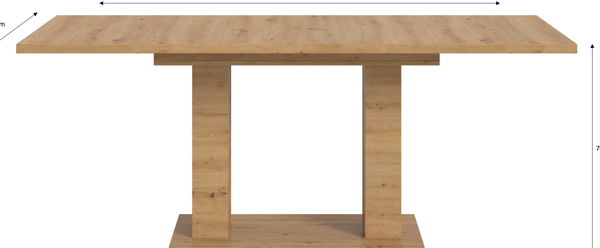 Xonox Esstisch Motion Emob Artisan Holzoptik 150-190x90x76 cm