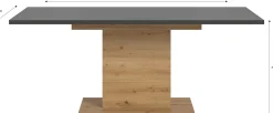 Xonox Esstisch Motion Emob – ausziehbar, Artisan und Grau – 150-190x76x90 cm