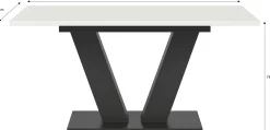 Xonox Esstisch Motion Emob - Ausziehbar 150-190x76x90 cm - Weiß/Grau