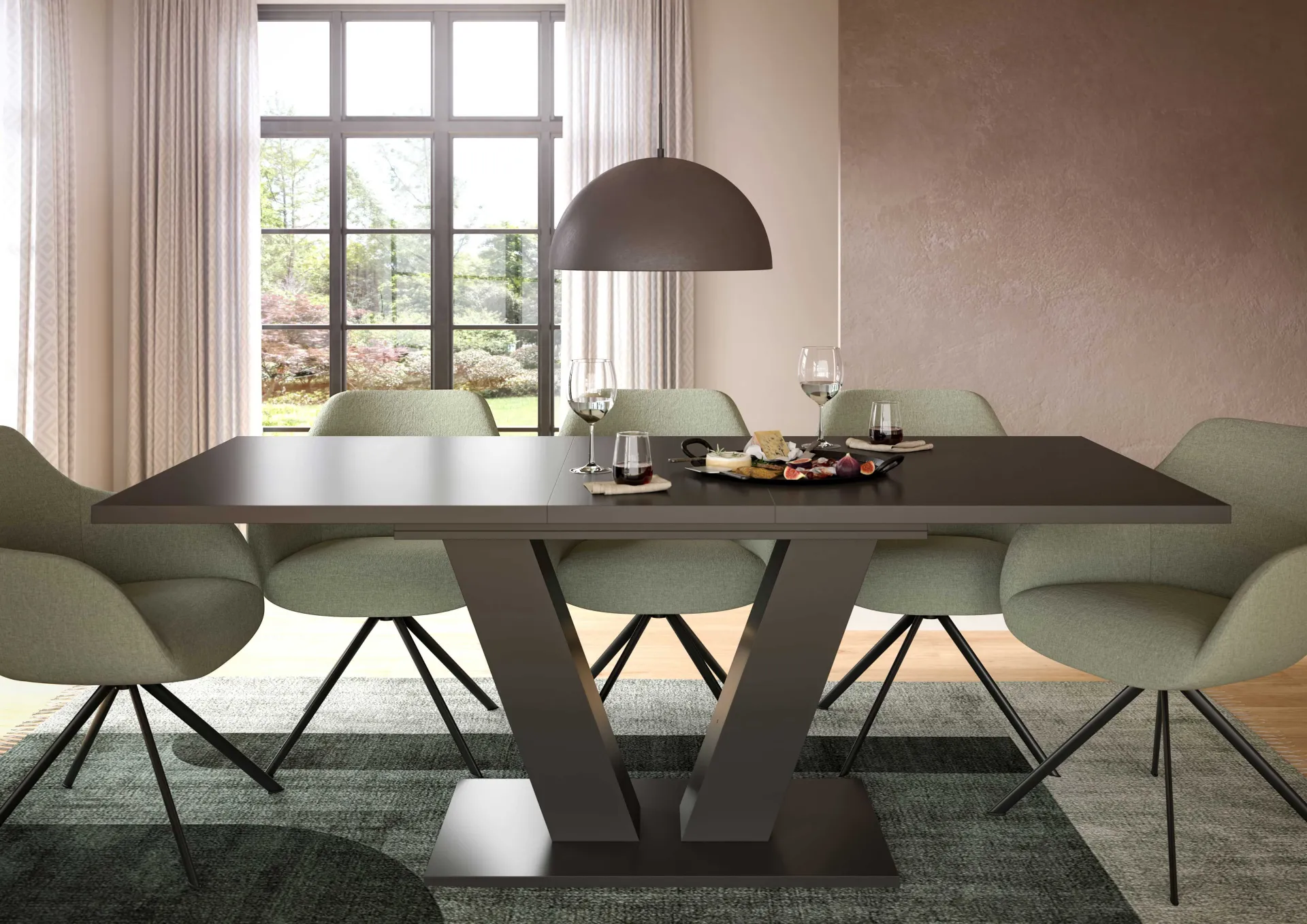 Xonox Esstisch Motion Emob - FSC-Spaanplatte - 150-190x76x90 cm