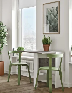 Symbiosis Esstisch Papillon 103 cm - weiß/Beton