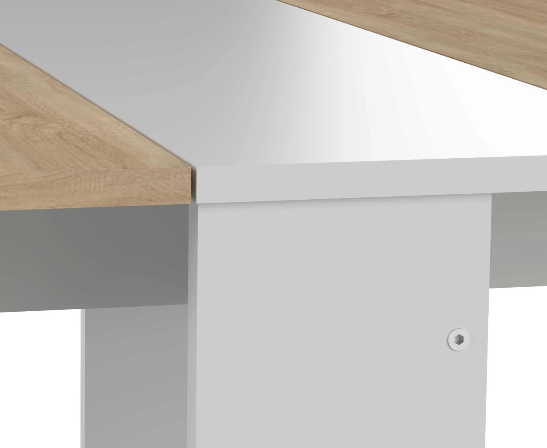 Symbiosis Esstisch Papillon 103 cm - weiß/Eiche