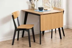 Emob Esstisch Rover 80/120x80 - Eiche/schwarz