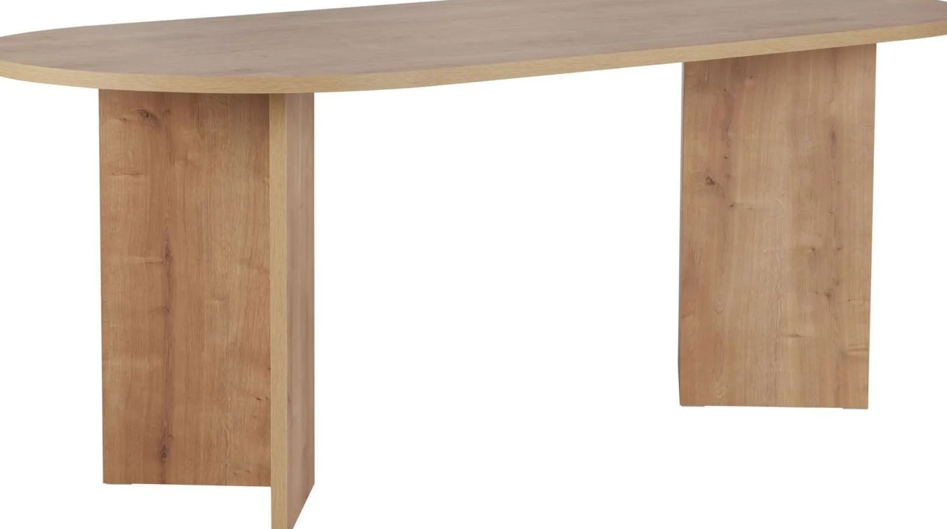 Emob Esstisch Sabella - 100% MELAMINE - Saphireiche - 75 x 90 x 200 cm