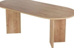 Emob Esstisch Sabella - 100% MELAMINE - Saphireiche - 75 x 90 x 200 cm
