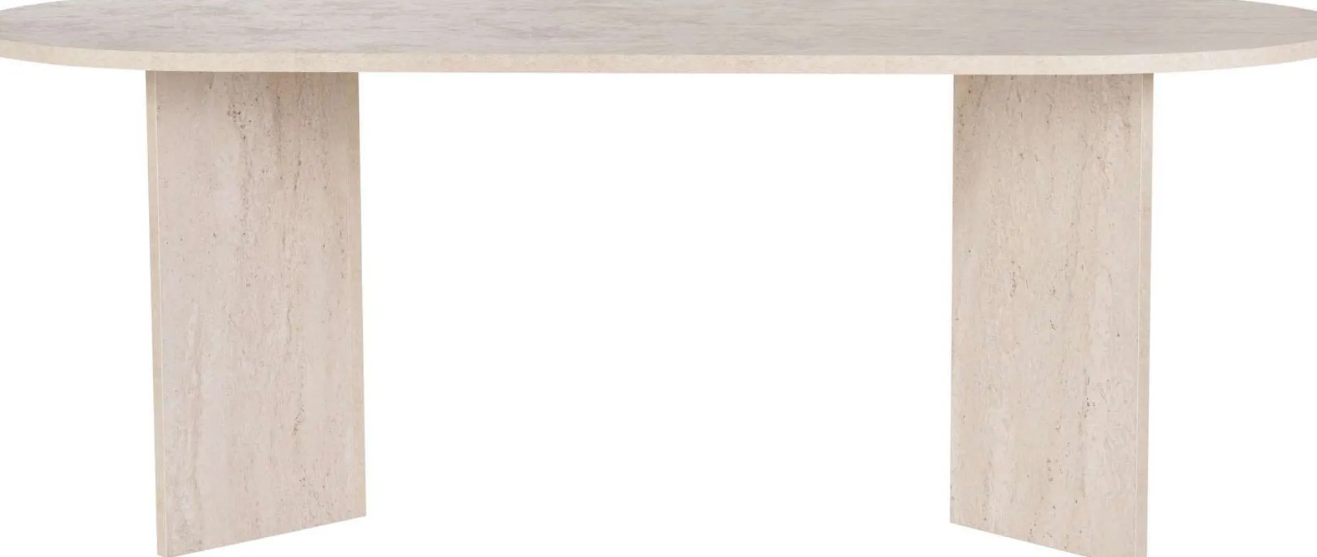 Emob Esstisch Sabella - 100% MELAMINE - Travertin - 75 x 90 x 200 cm