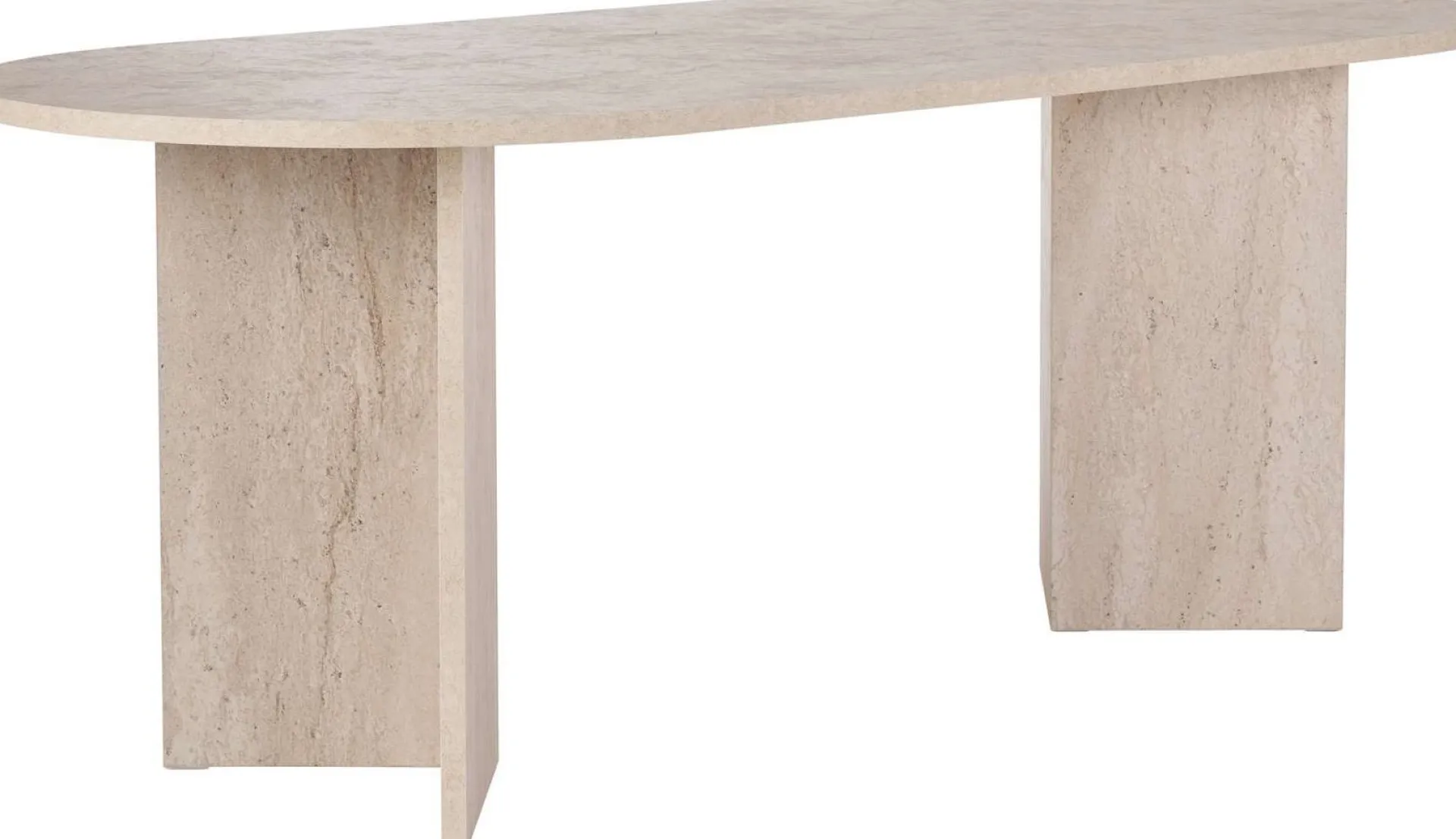 Emob Esstisch Sabella - 100% MELAMINE - Travertin - 75 x 90 x 200 cm