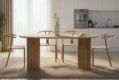Emob Esstisch Sablin - 100% MELAMINE - Cadiz-Eiche - 75 x 90 x 180 cm