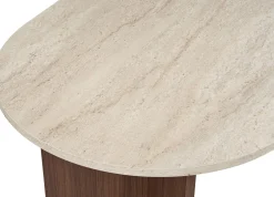 Emob Esstisch Sablin - 100% MELAMINE - Travertin - 75 x 90 x 180 cm