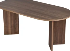 Emob Esstisch Sablin - 100% MELAMINE - Walnuss - 75 x 90 x 180 cm
