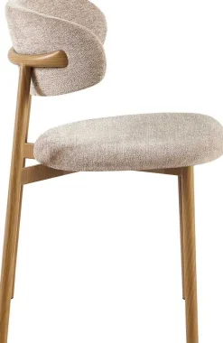 Rousseau Esstischstuhl Coco - 53x52x78cm - Metall/sandfarbener Stoff