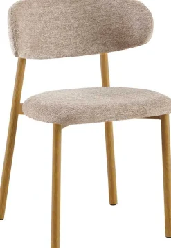 Rousseau Esstischstuhl Coco - 53x52x78cm - Metall/sandfarbener Stoff