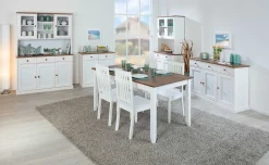 Interlink Esstisch Westerland 160x90cm - weiß/braun