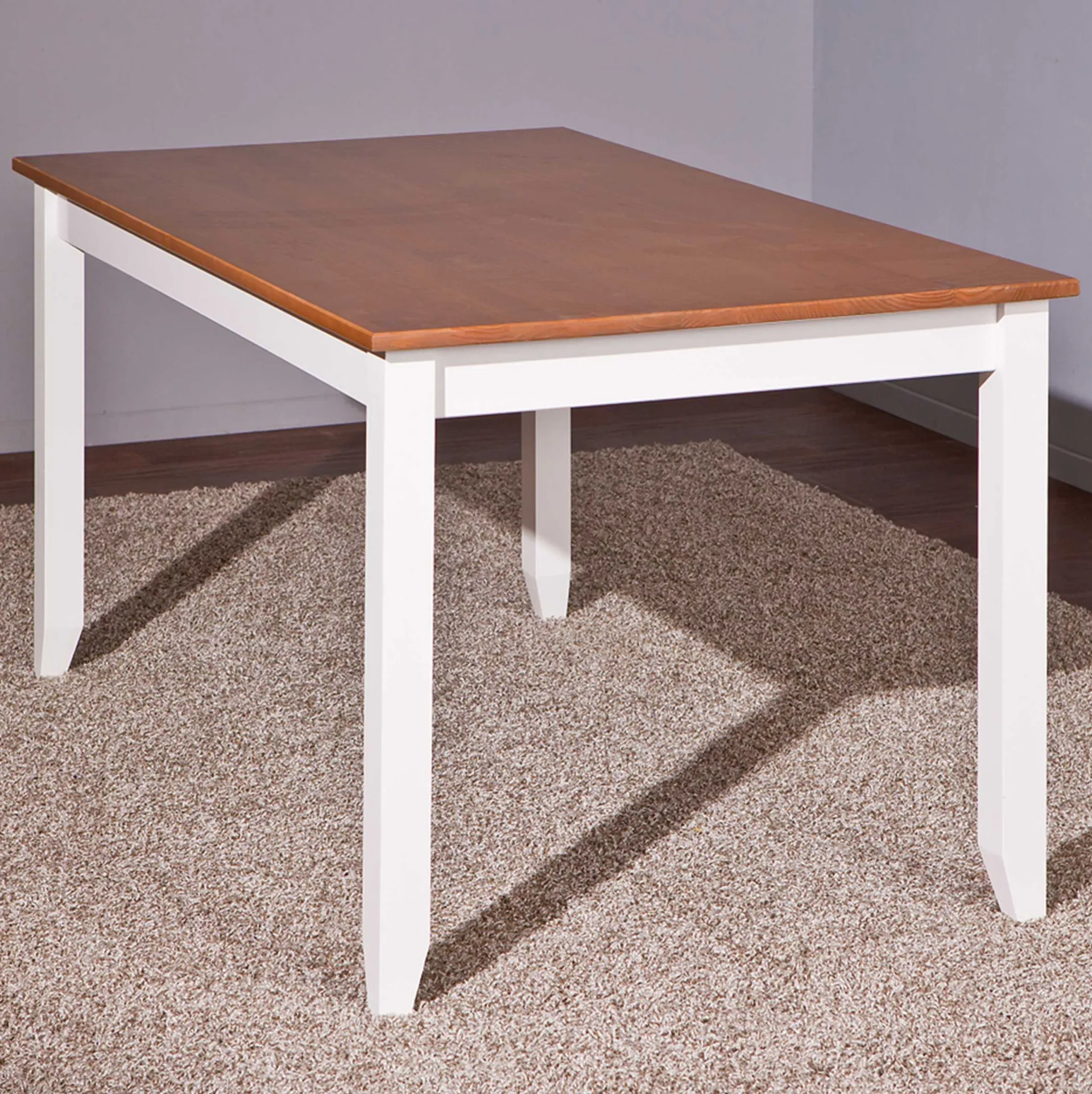 Interlink Esstisch Westerland 160x90cm - weiß/braun