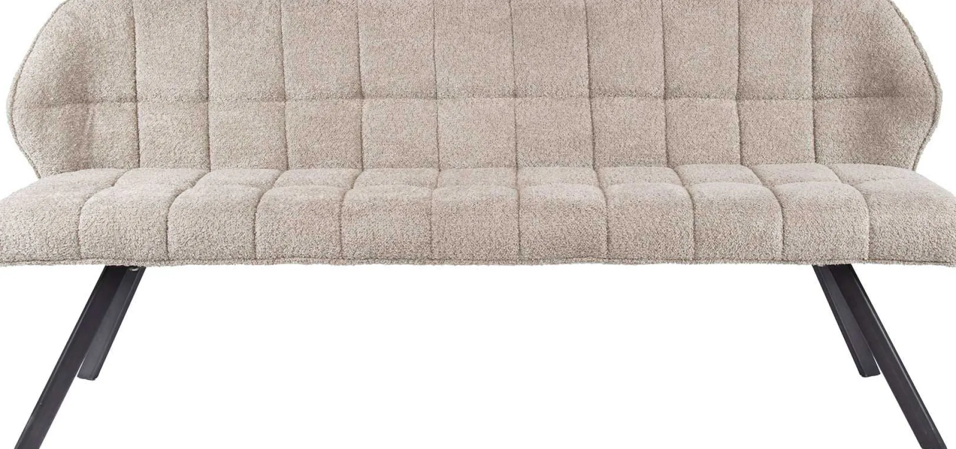 Emob Esszimmerbank Aster - 180x58x81cm - sandfarbener Bouclé-Stoff