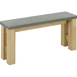Gautier - Gami Esszimmerbank Louane 110x30cm - Eiche/Beton