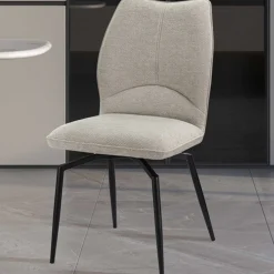 Rousseau Esszimmer-Drehstuhl Lara - 46x60x89cm - écru