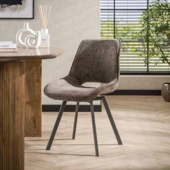 Emob Esszimmer-Drehstuhl Nuria - Chenille-Stoff