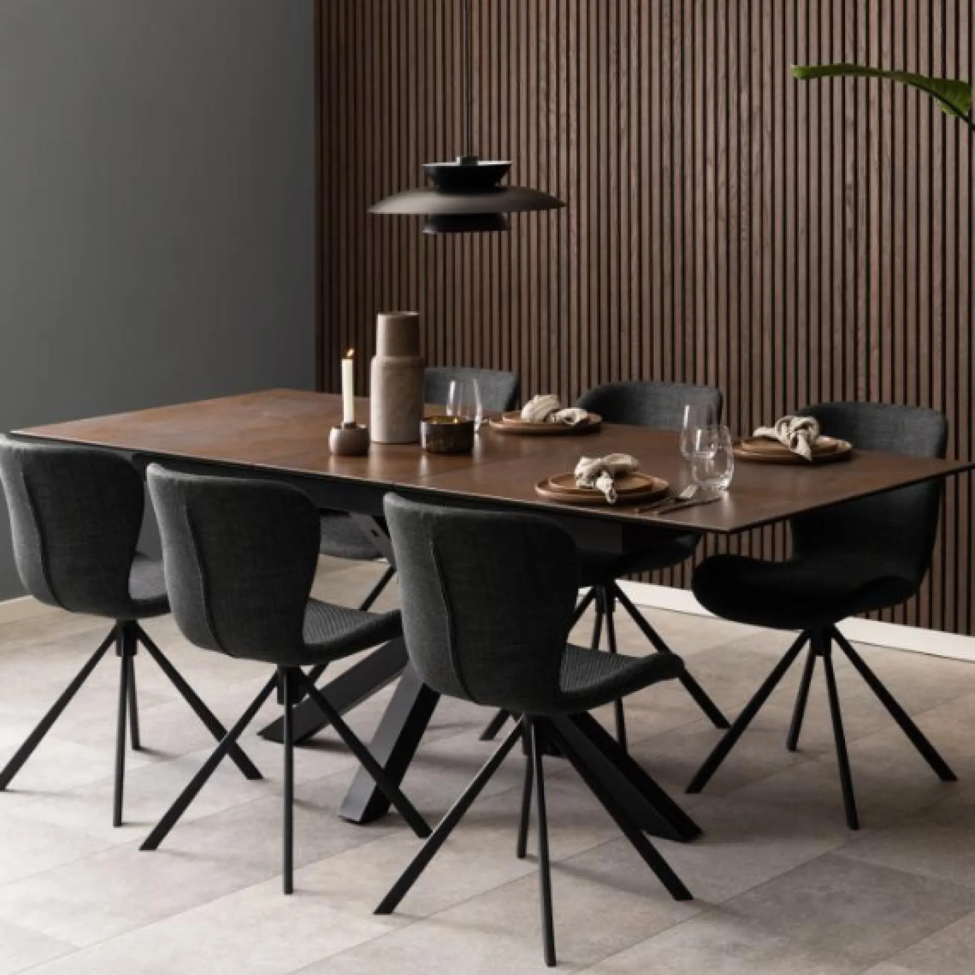 Emob Esszimmer-Drehstuhl Tilda stoff - /schwarz