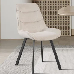 Rousseau Esszimmerstuhl Amalia | 53 x 61 x 87 cm | Sandfarbenes Design
