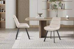 Rousseau Esszimmerstuhl Amalia | 53 x 61 x 87 cm | Sandfarbenes Design