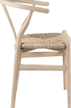 Rousseau Esszimmerstuhl Bart - 55x52.5x77.5cm - Ulme massiv/Seegras
