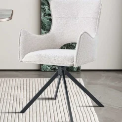 Rousseau Esszimmerstuhl Billy - 58x60x88cm - drehbar - ecru