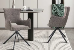 Rousseau Esszimmerstuhl Billy - 58x60x88cm - drehbar - sand
