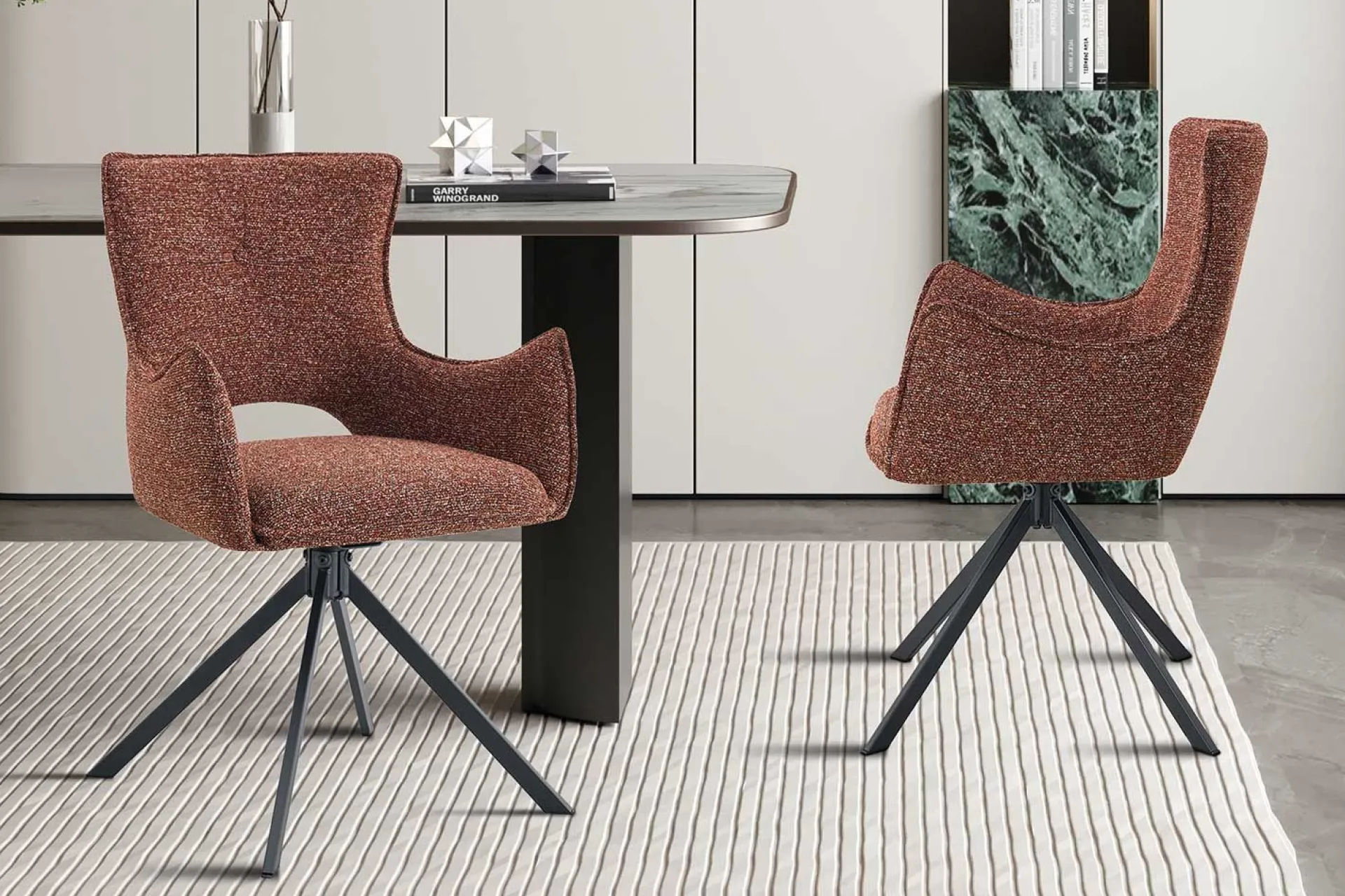 Rousseau Esszimmerstuhl Billy - 58x60x88cm - drehbar -