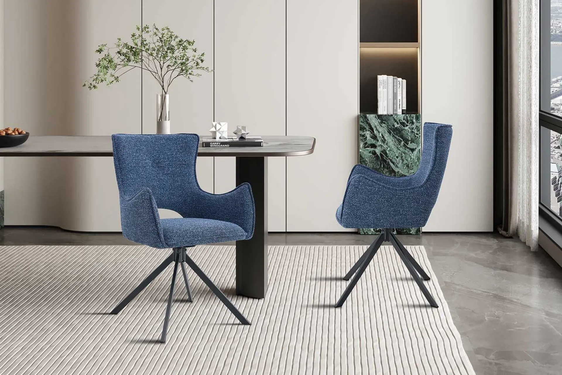 Rousseau Esszimmerstuhl Billy - 58x60x88cm - drehbar -
