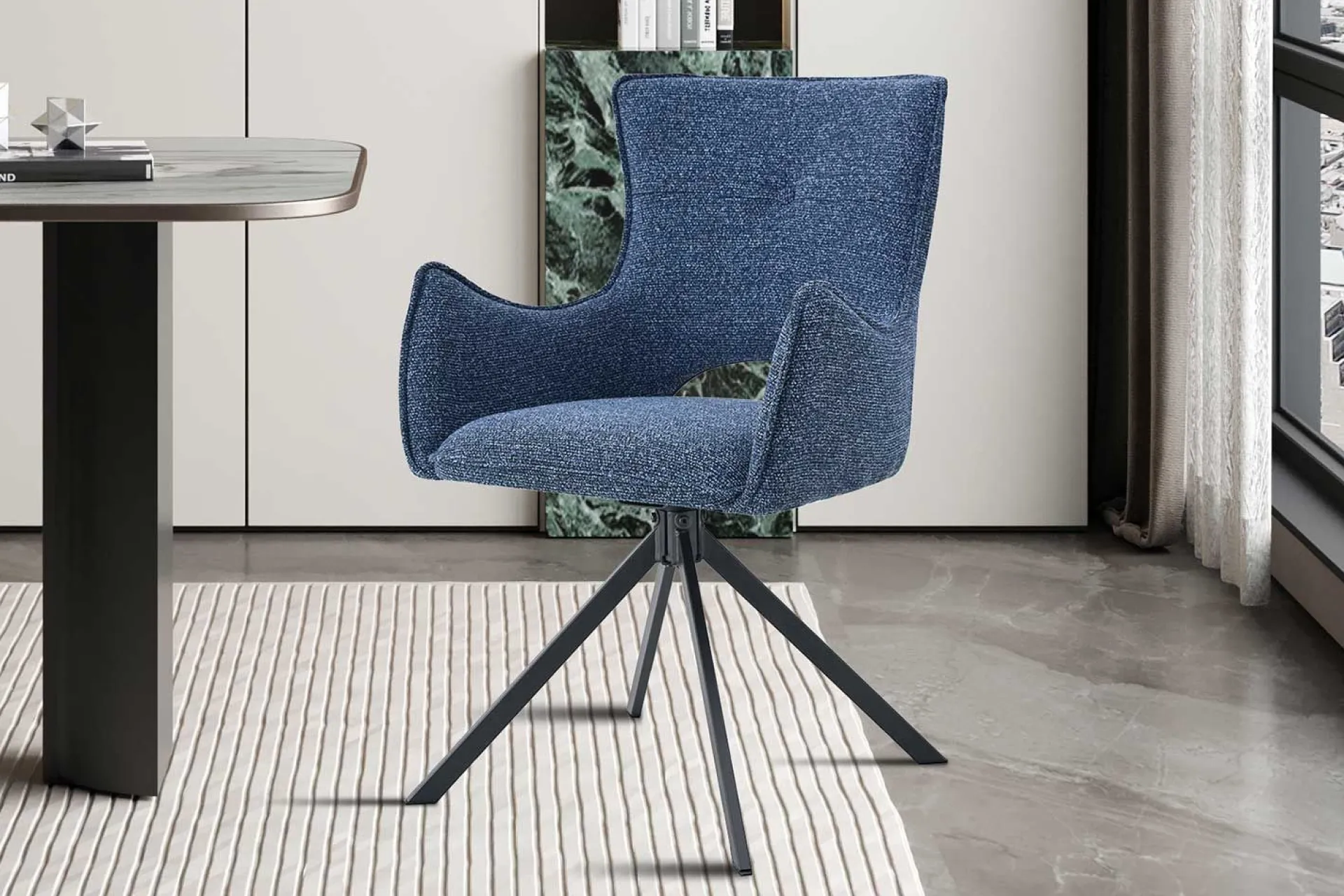 Rousseau Esszimmerstuhl Billy - 58x60x88cm - drehbar -