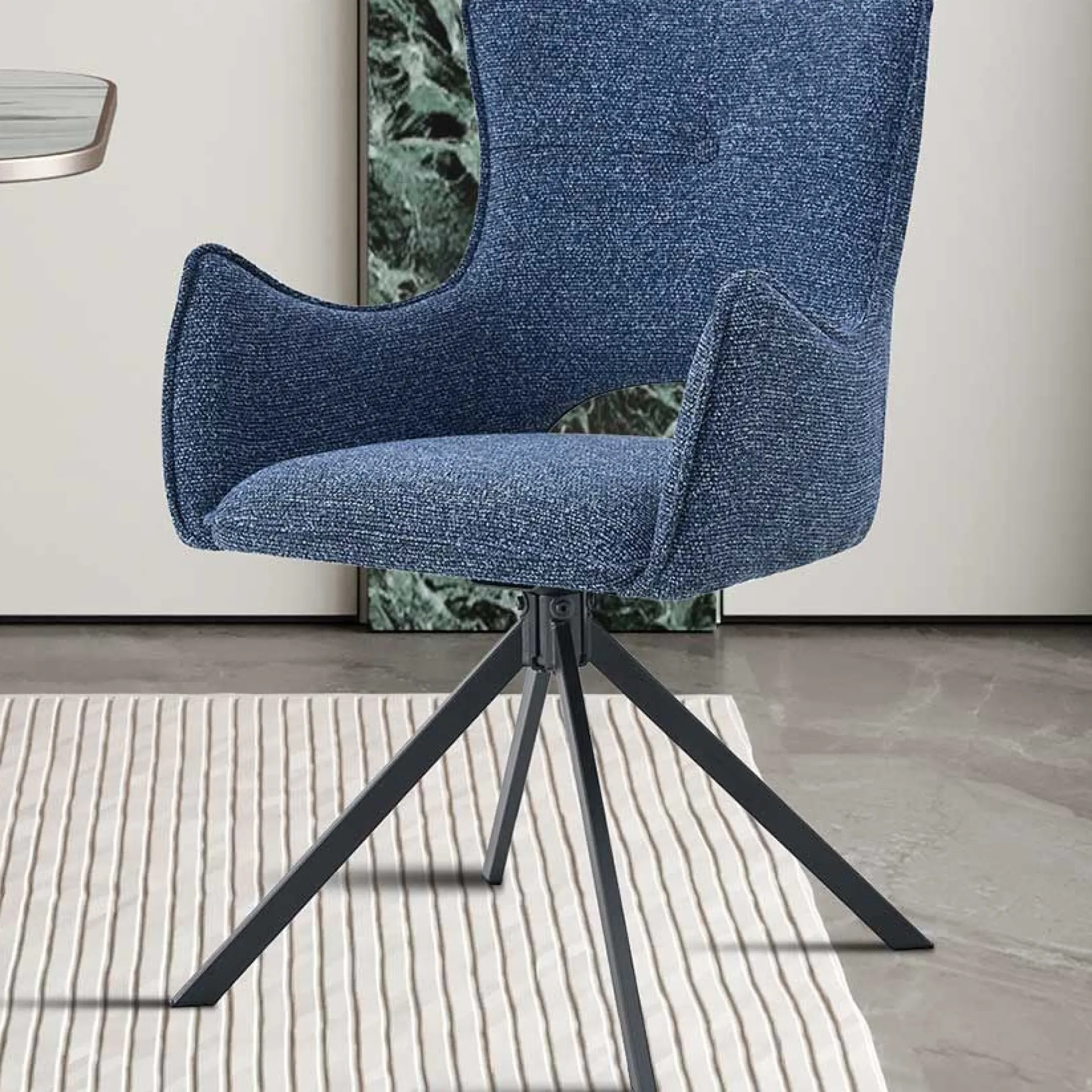 Rousseau Esszimmerstuhl Billy - 58x60x88cm - drehbar -