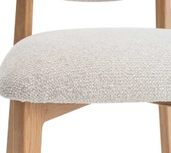 Rousseau Esszimmerstuhl Carmen - 48x59x83,5cm - Eiche massiv/beige Stoff