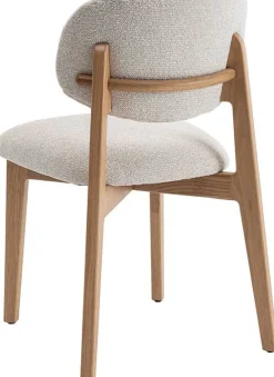 Rousseau Esszimmerstuhl Carmen - 48x59x83,5cm - Eiche massiv/beige Stoff