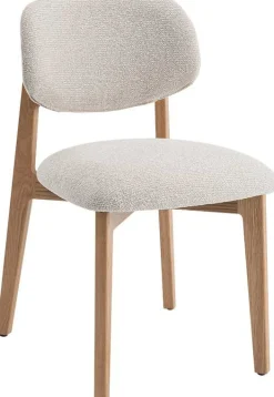 Rousseau Esszimmerstuhl Carmen - 48x59x83,5cm - Eiche massiv/beige Stoff
