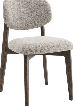 Rousseau Esszimmerstuhl Carmen - 48x59x83,5cm - Räuchereiche/beiger Stoff