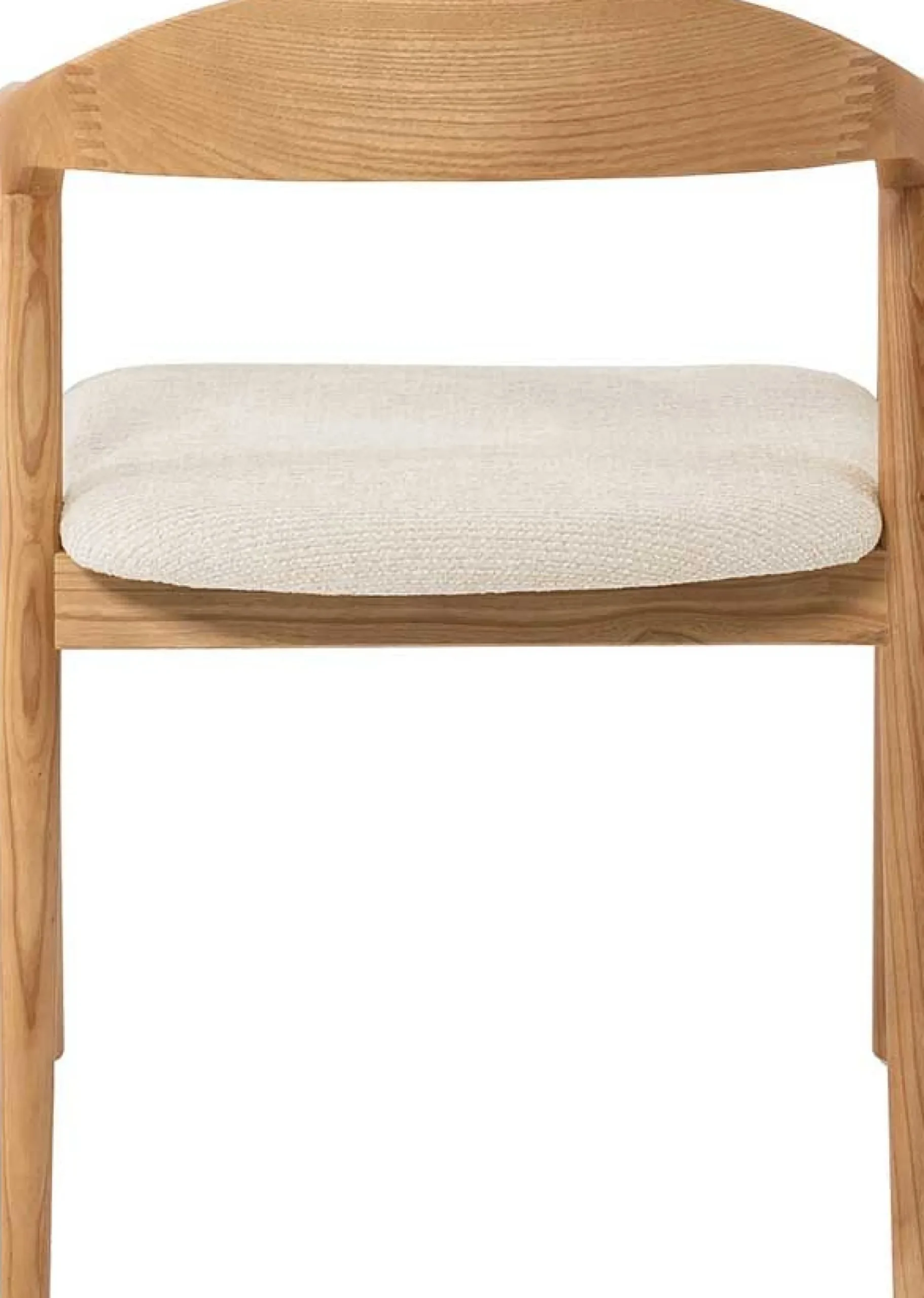 Rousseau Esszimmerstuhl Claire - 57x66x74cm - beige Stoff/Essenholz