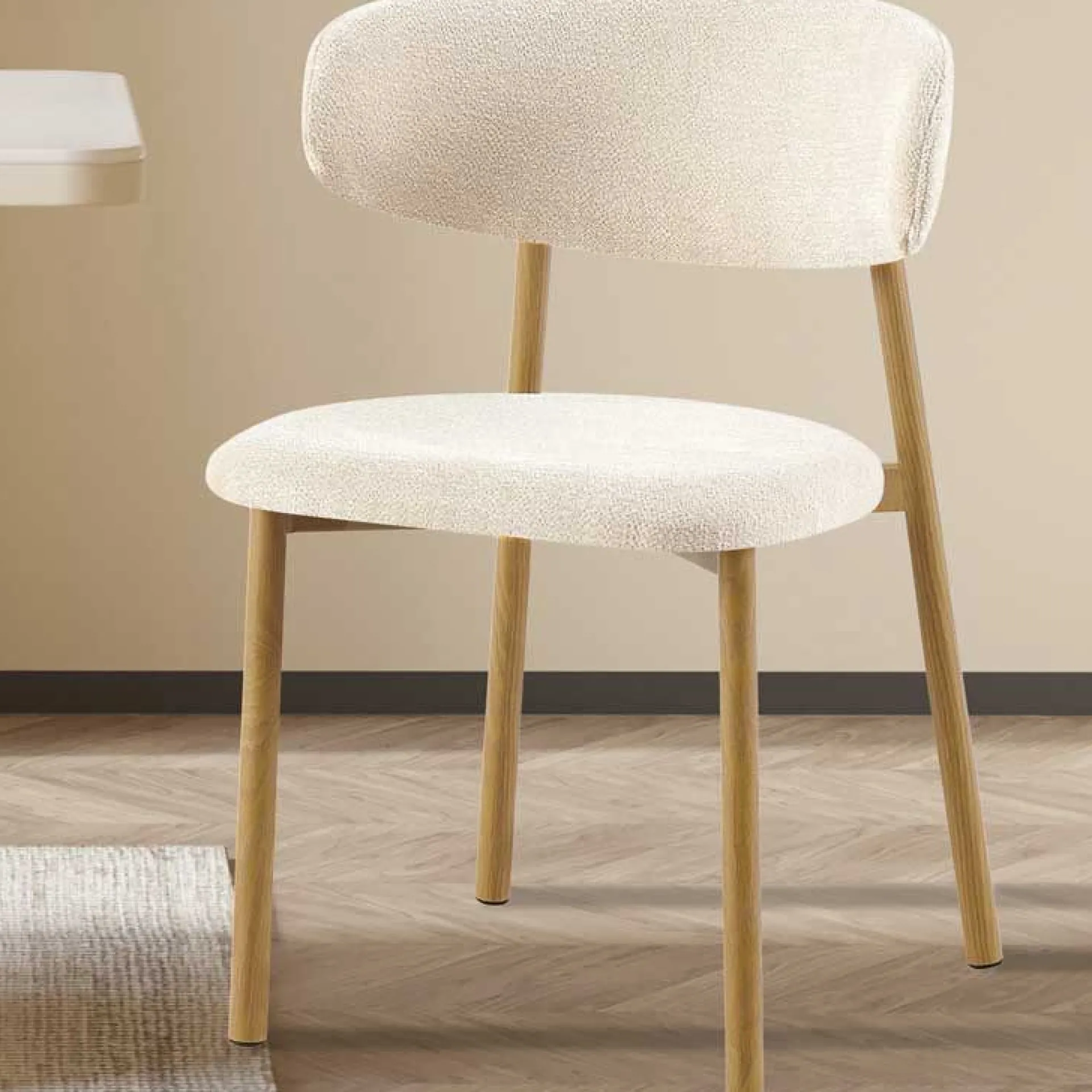 Rousseau Esszimmerstuhl Coco - 53x52x78cm - Metall/r Stoff