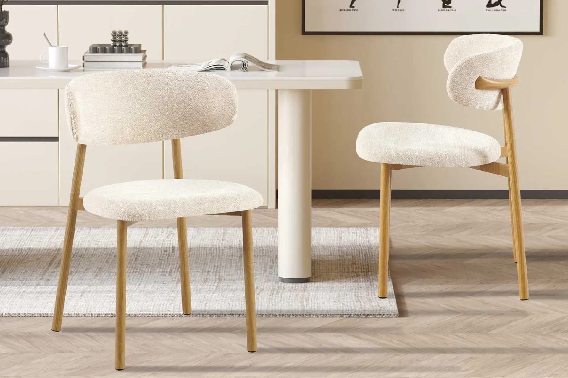 Rousseau Esszimmerstuhl Coco - 53x52x78cm - Metall/r Stoff