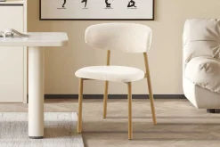 Rousseau Esszimmerstuhl Coco - 53x52x78cm - Metall/r Stoff