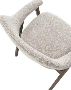 Rousseau Esszimmerstuhl Coralie - 64x59.5x83cm - Eiche rauch/beige Stoff