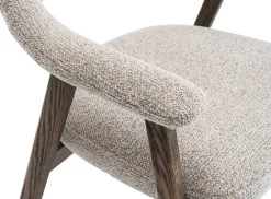 Rousseau Esszimmerstuhl Coralie - 64x59.5x83cm - Eiche rauch/beige Stoff